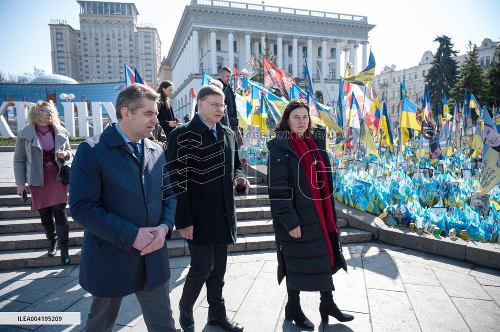 Visit of Valdis Dombrovskis to Kyiv