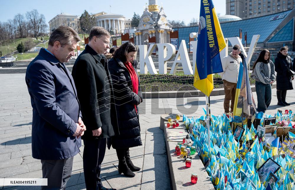 Visit of Valdis Dombrovskis to Kyiv