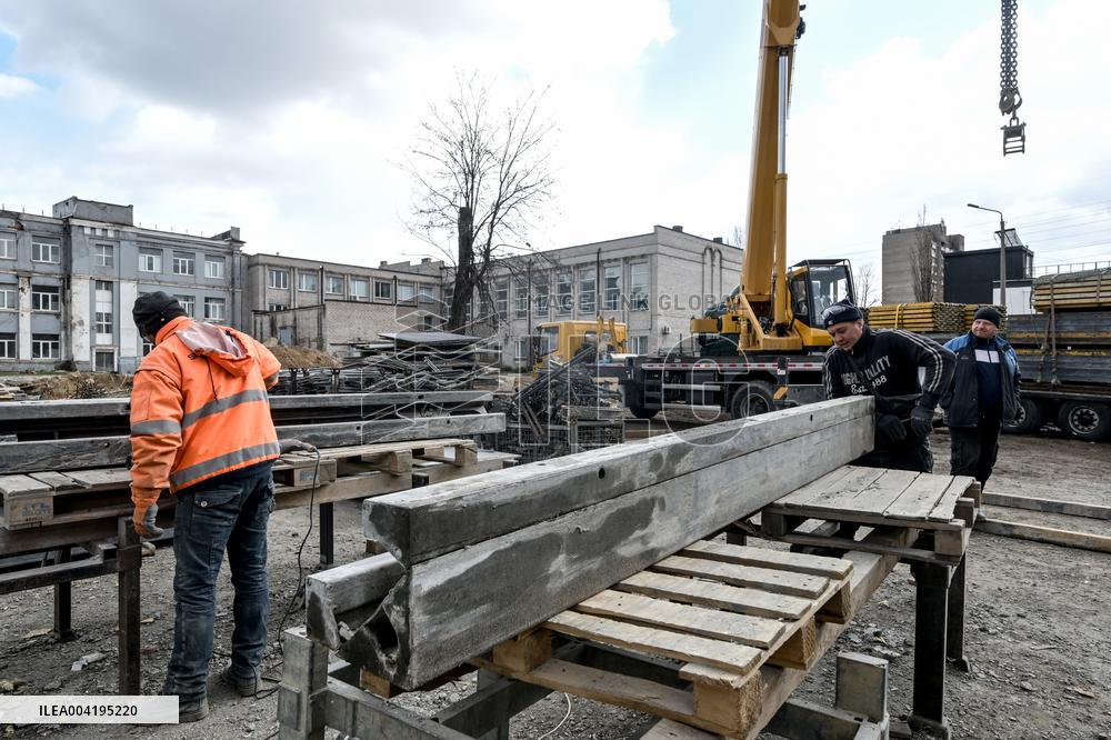 Construction of underground school continues in Zaporizhzhia