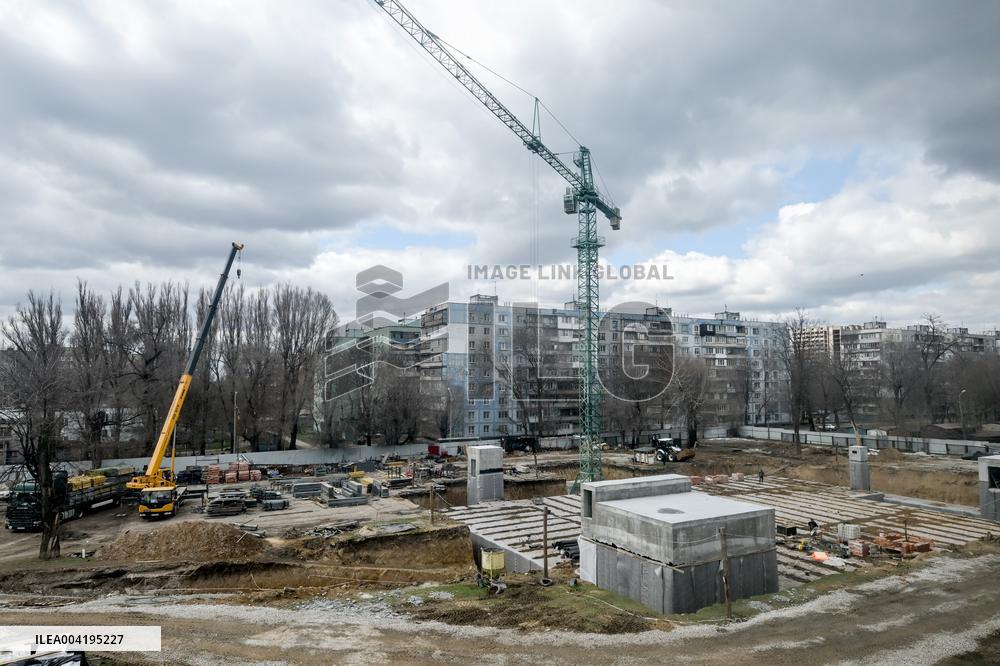 Construction of underground school continues in Zaporizhzhia