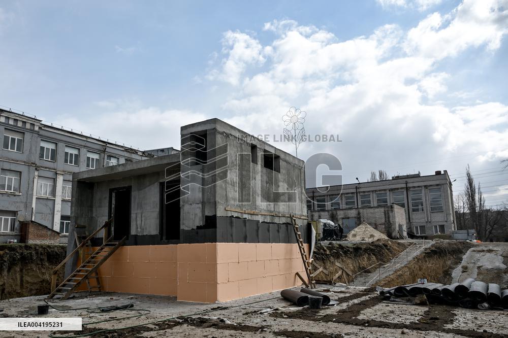 Construction of underground school continues in Zaporizhzhia