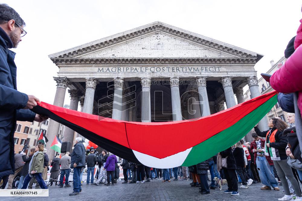 Demonstration against the genocide in Palestine - Rome