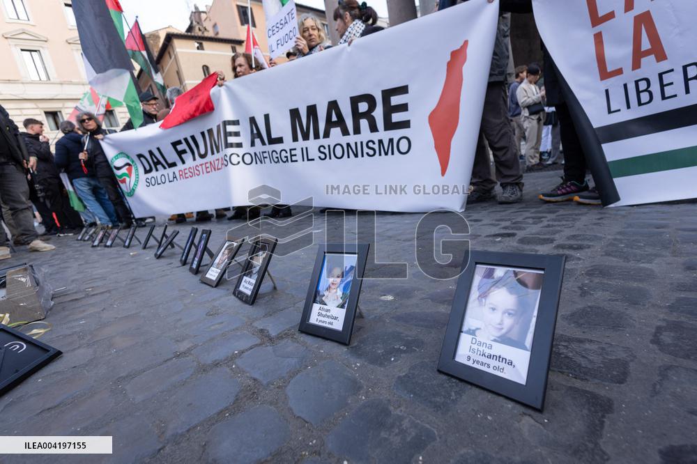 Demonstration against the genocide in Palestine - Rome