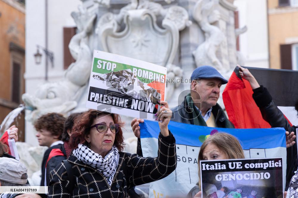 Demonstration against the genocide in Palestine - Rome