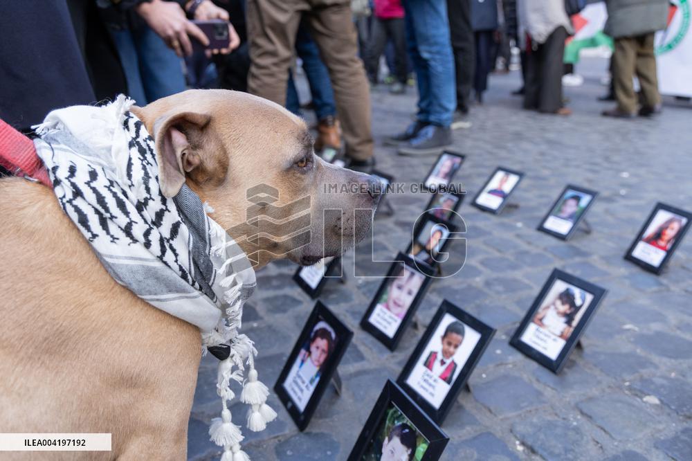 Demonstration against the genocide in Palestine - Rome