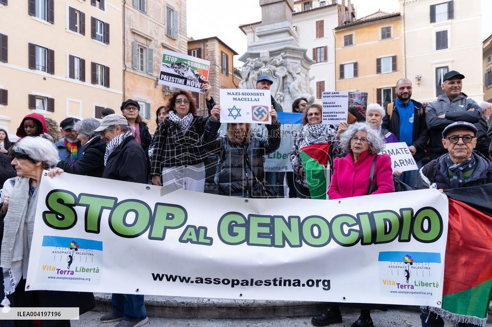 Demonstration against the genocide in Palestine - Rome