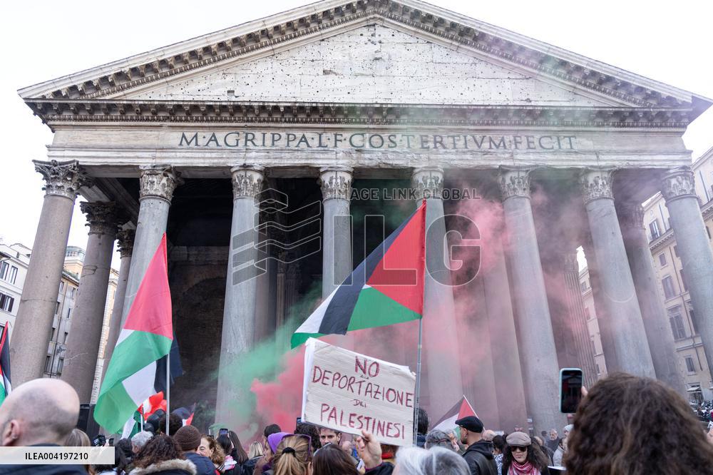 Demonstration against the genocide in Palestine - Rome