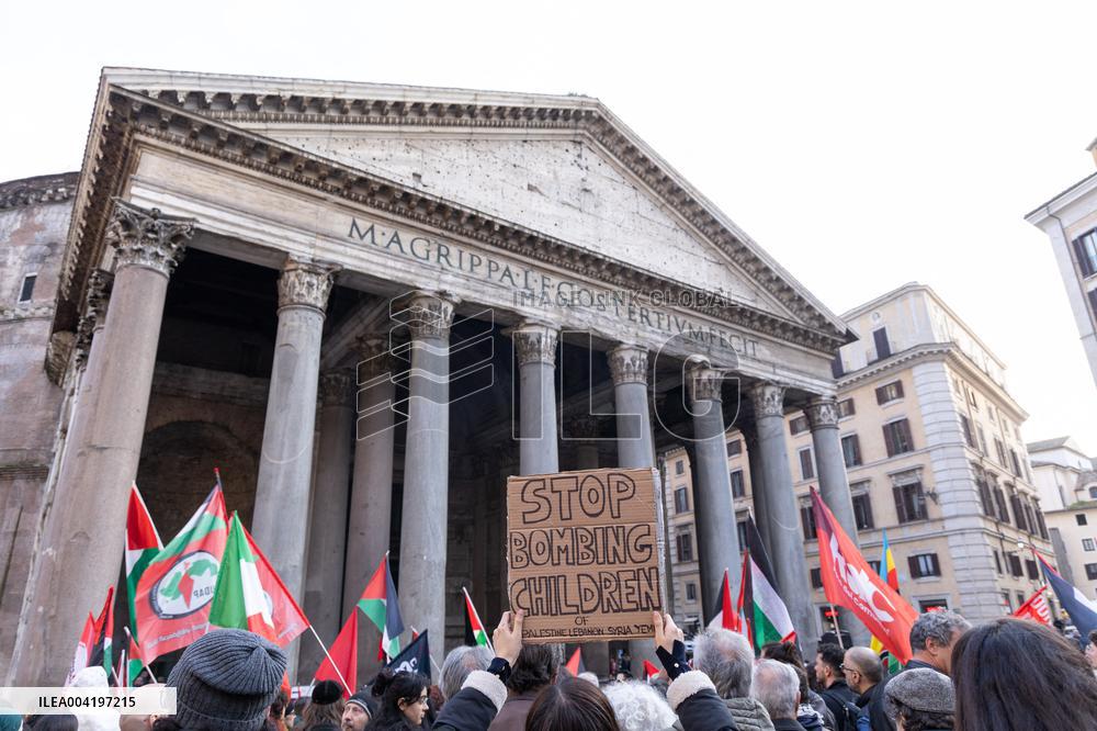 Demonstration against the genocide in Palestine - Rome