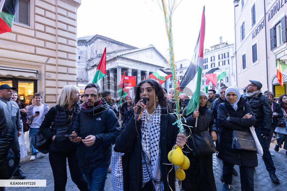 Demonstration against the genocide in Palestine - Rome