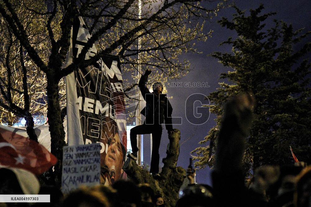 Protest Against the Arrest of Istanbul Mayor Imamoglu - Turkey