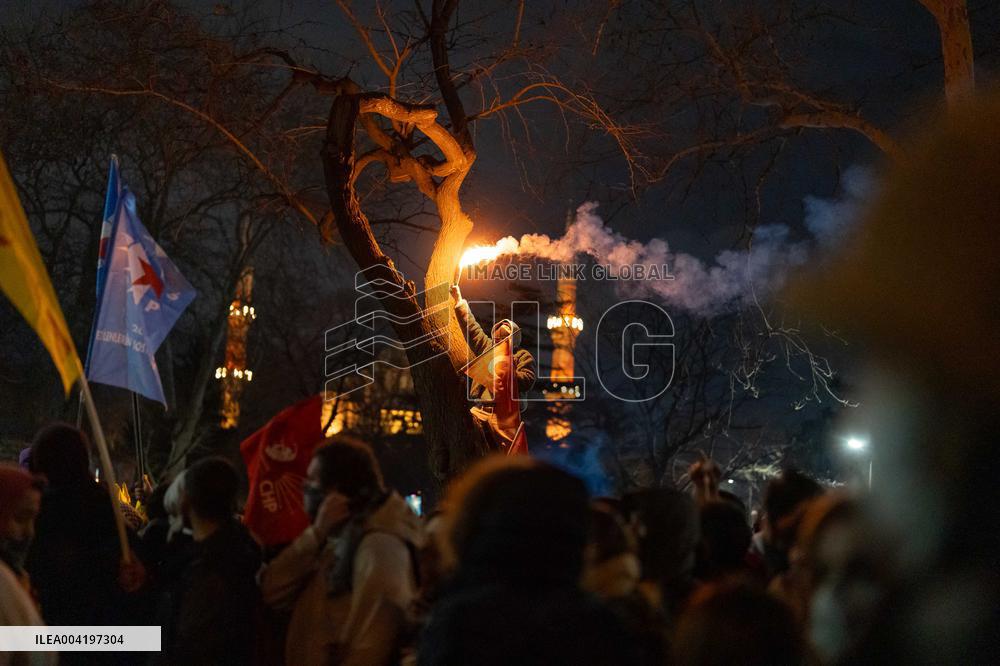 Protest Against the Arrest of Istanbul Mayor Imamoglu - Turkey