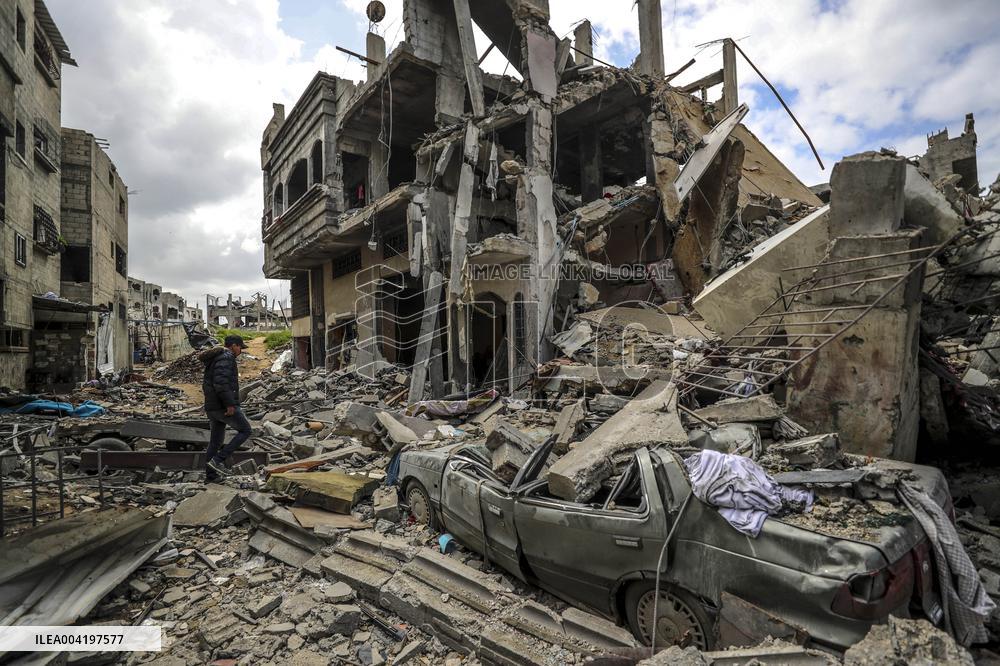 Israeli Airstrike On Beit Lahia - Gaza