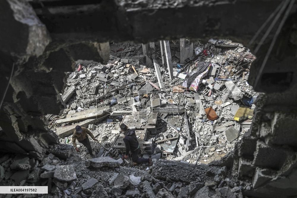 Israeli Airstrike On Beit Lahia - Gaza