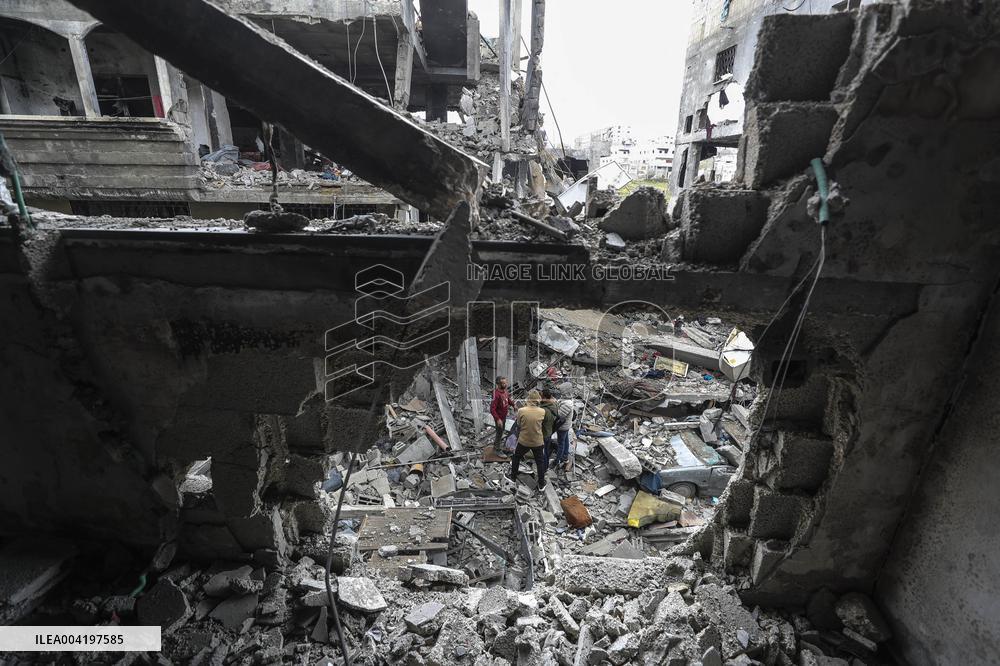 Israeli Airstrike On Beit Lahia - Gaza