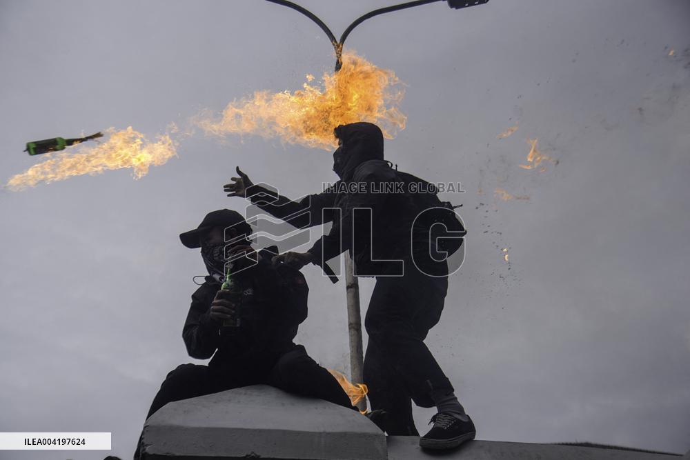 Protest Against Revision Of National Army Law - Indonesia