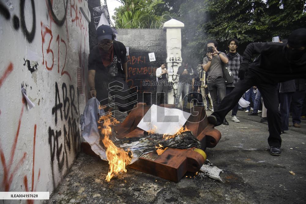 Protest Against Revision Of National Army Law - Indonesia