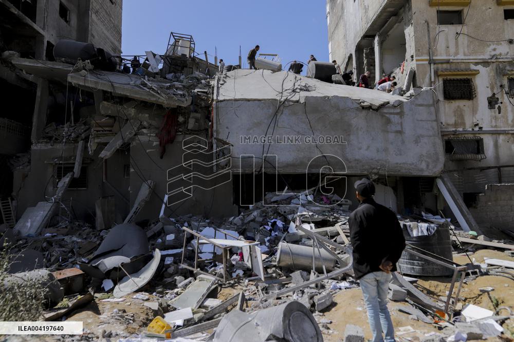 Israeli Strikes Continue To Hit Gaza - Palestine