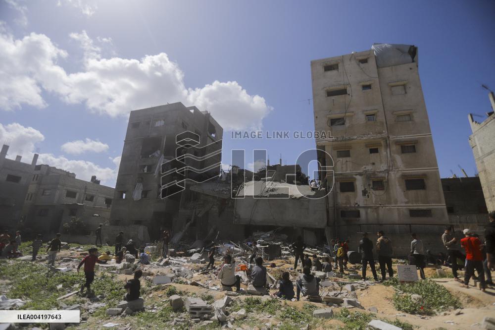 Israeli Strikes Continue To Hit Gaza - Palestine