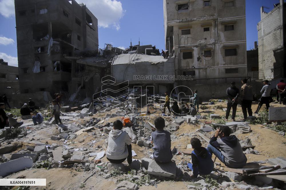 Israeli Strikes Continue To Hit Gaza - Palestine