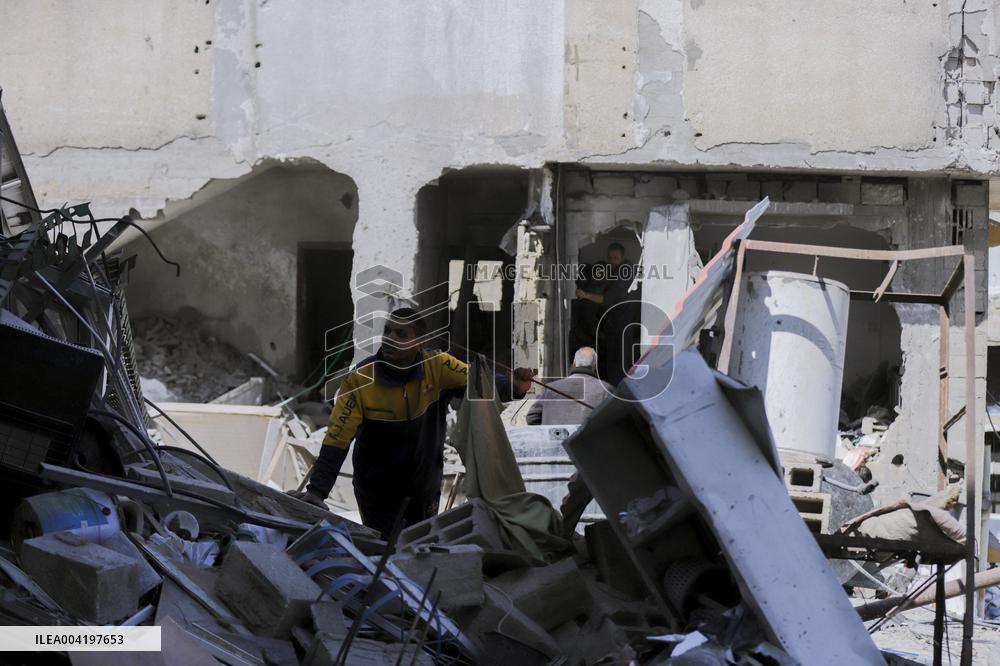 Israeli Strikes Continue To Hit Gaza - Palestine