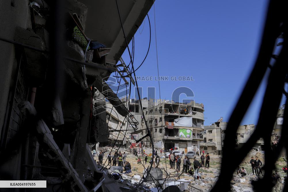 Israeli Strikes Continue To Hit Gaza - Palestine