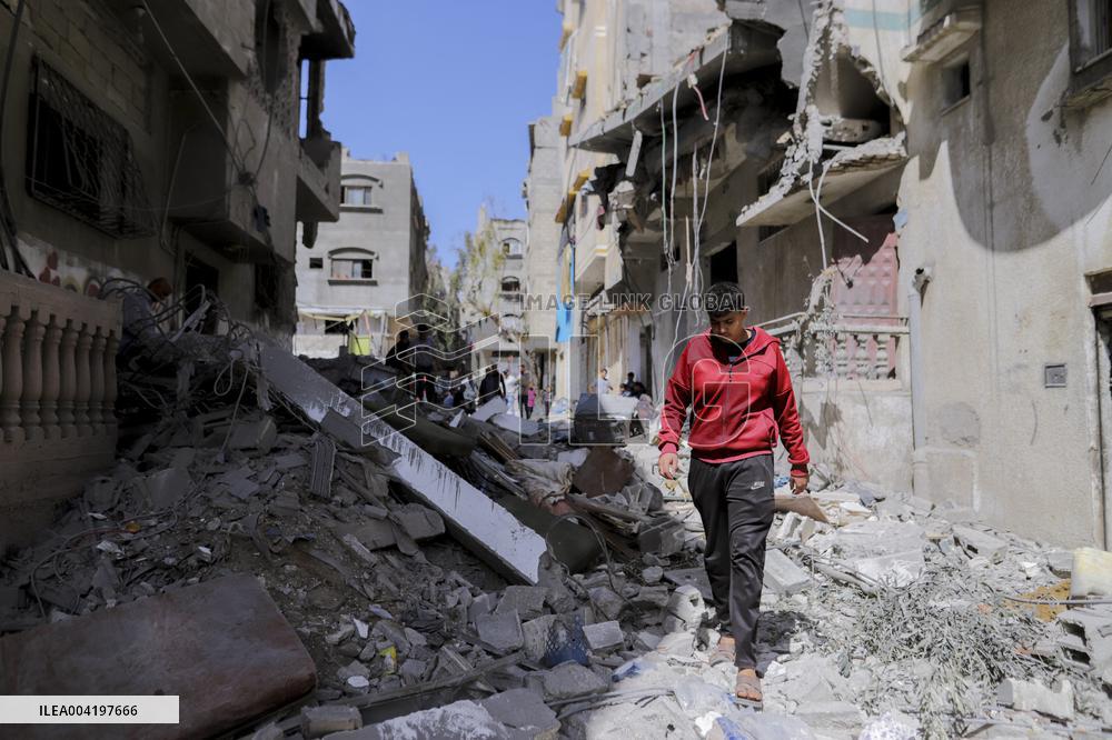 Israeli Strikes Continue To Hit Gaza - Palestine