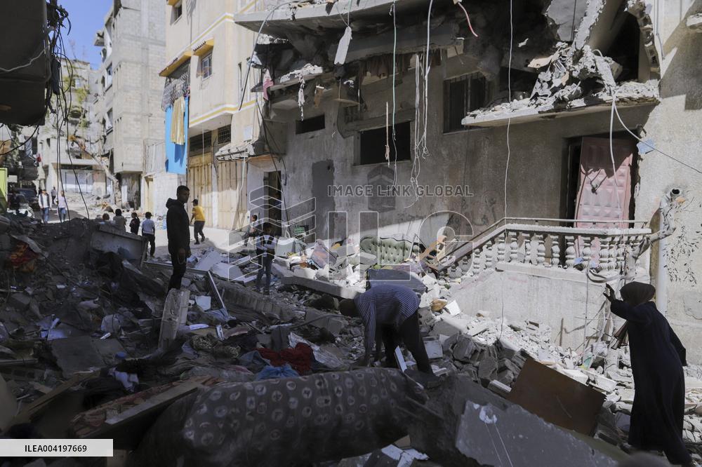 Israeli Strikes Continue To Hit Gaza - Palestine