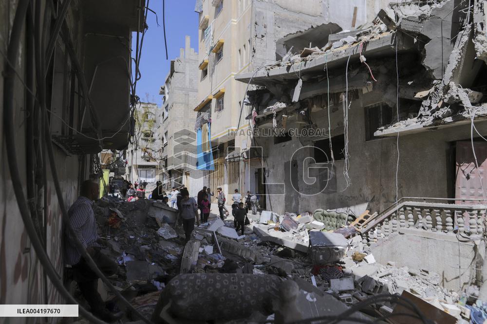 Israeli Strikes Continue To Hit Gaza - Palestine