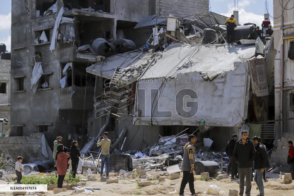 Israeli Strikes Continue To Hit Gaza - Palestine