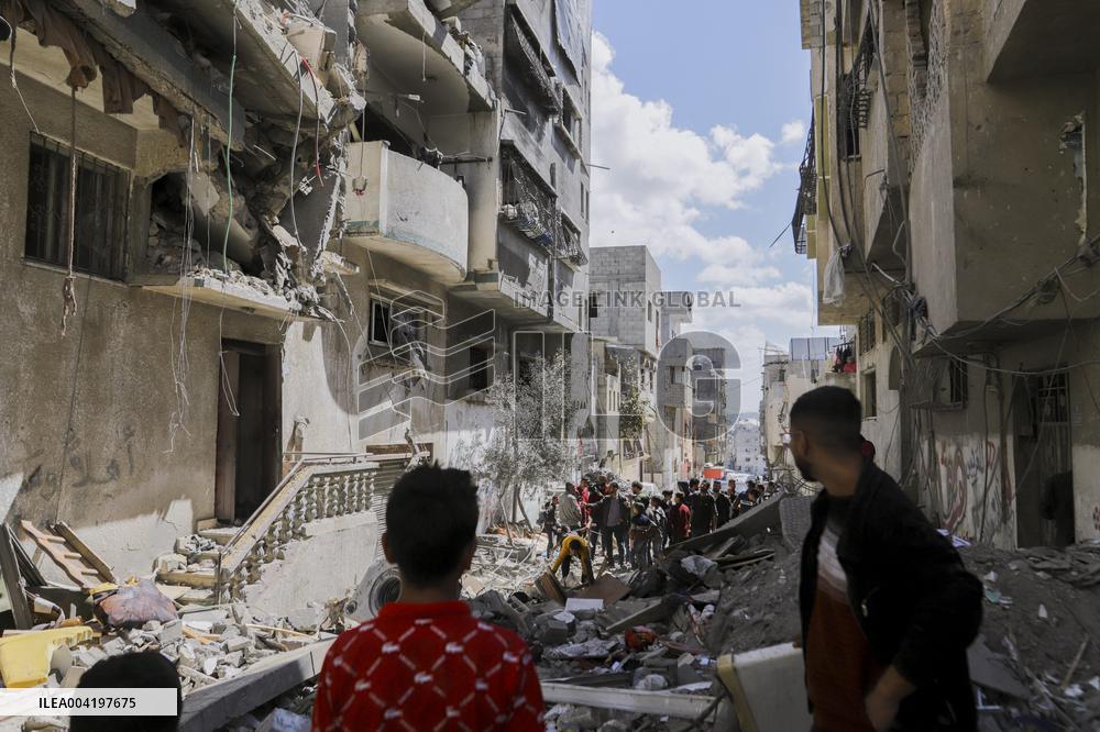 Israeli Strikes Continue To Hit Gaza - Palestine