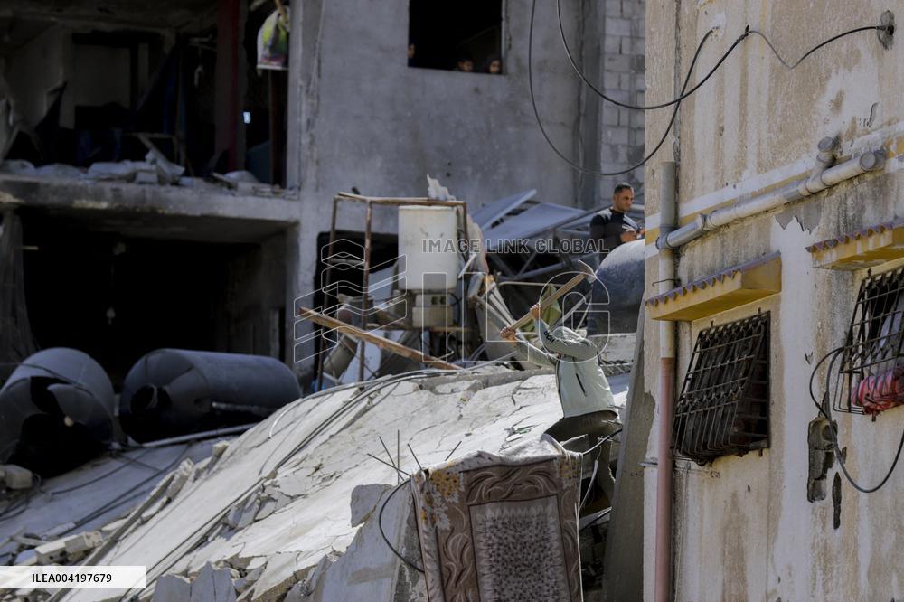 Israeli Strikes Continue To Hit Gaza - Palestine