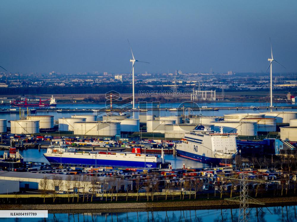 Port of Rotterdam Aerial Illustrations - Netherlands