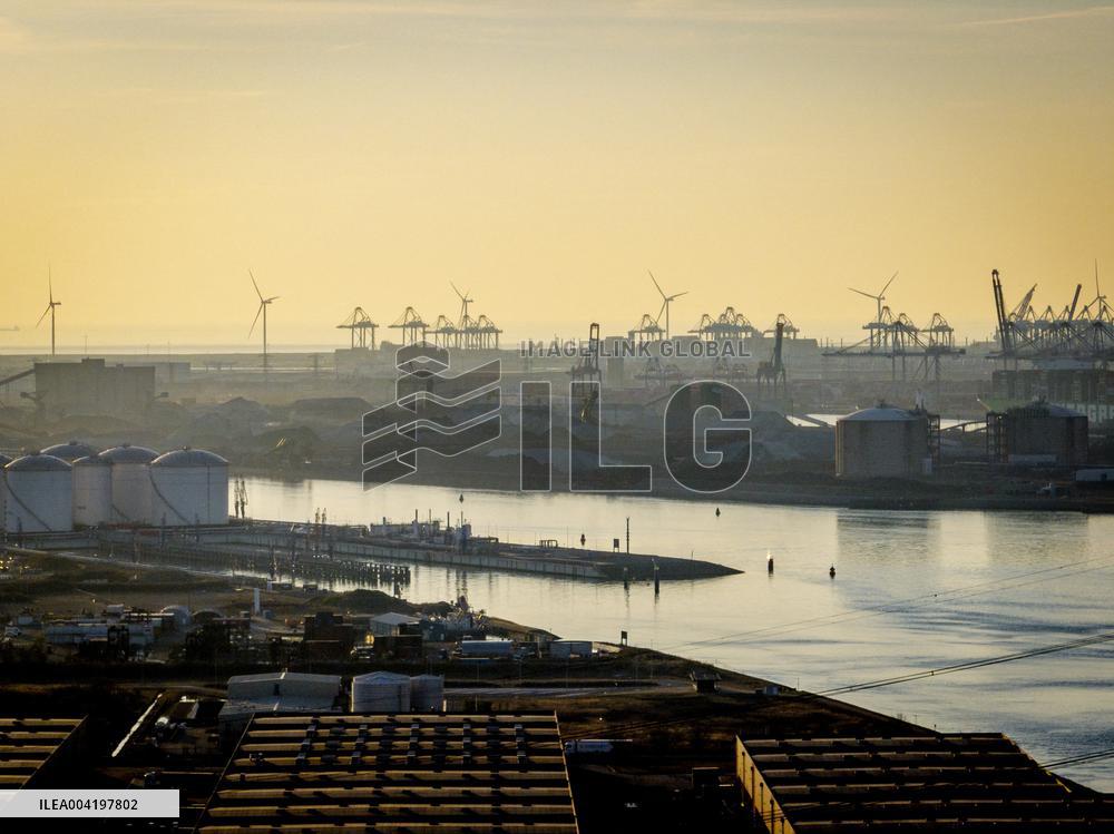 Port of Rotterdam Aerial Illustrations - Netherlands