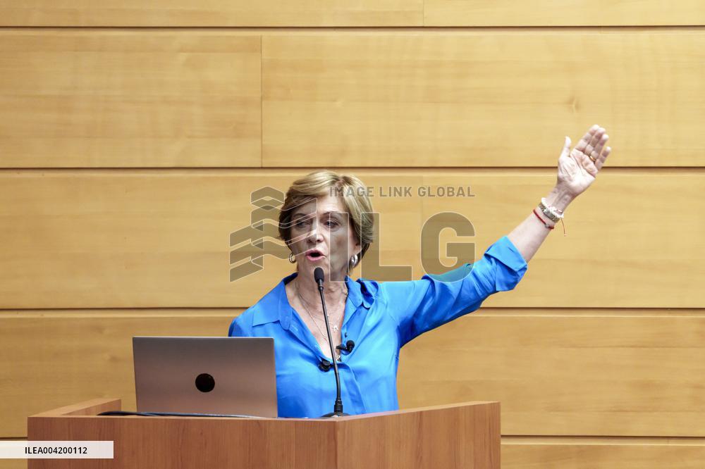 Chilean presidential candidate Evelyn Matthei participates in a