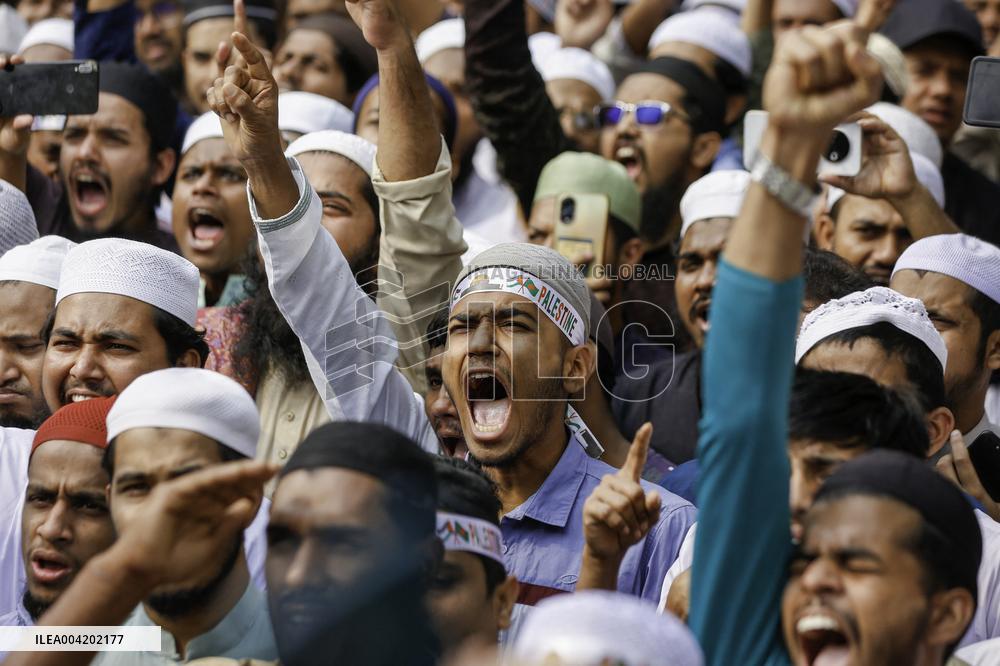 Pro-Palestine Protest In Dhaka