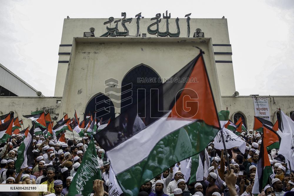 Pro-Palestine Protest In Dhaka