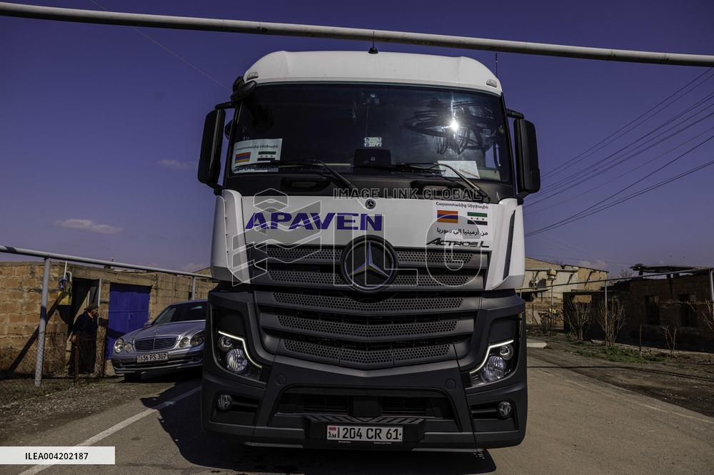 Armenian Humanitarian Aid For Syria Crosses Turkey’s Border