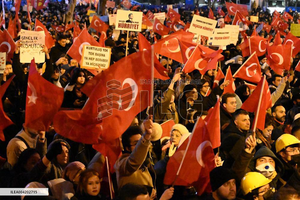 Protest Against the Arrest of Istanbul Mayor Imamoglu in Ankara