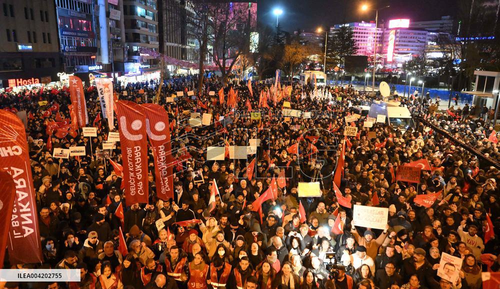 Protest Against the Arrest of Istanbul Mayor Imamoglu in Ankara