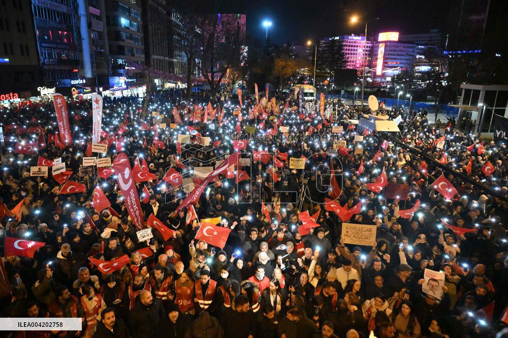 Protest Against the Arrest of Istanbul Mayor Imamoglu in Ankara