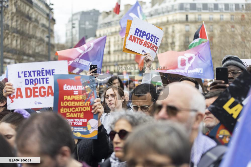 March Against Racism In Paris