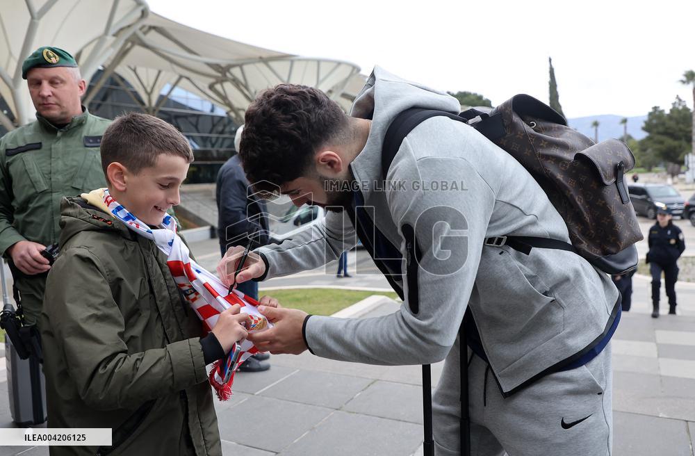 Croatian Football Team Leaving For Paris For The Uefa - Split