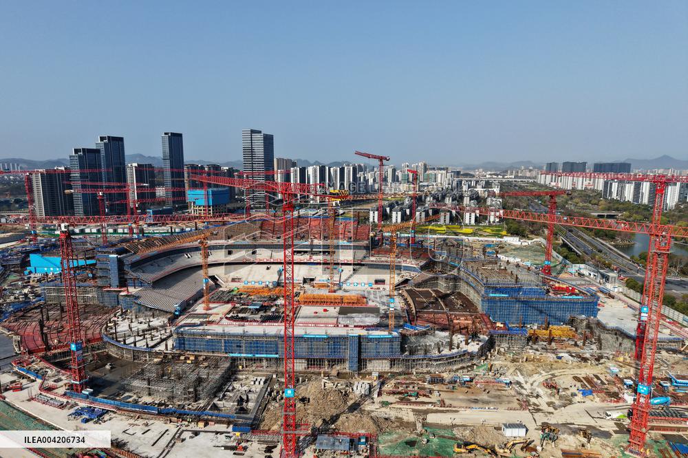 Zhejiang's First Large-scale Professional Football Stadium Const