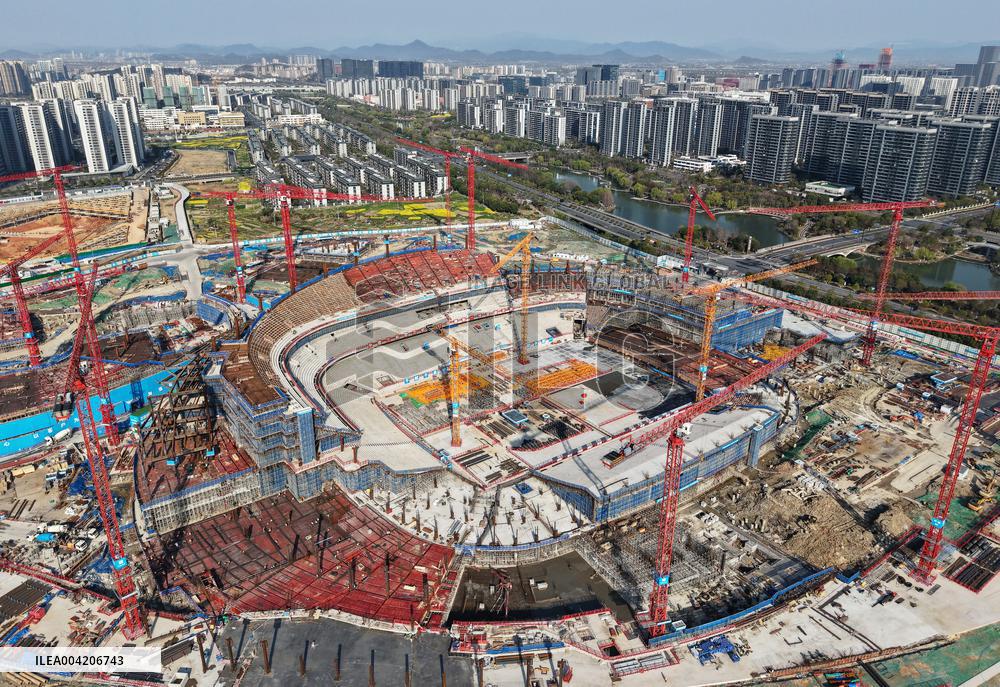 Zhejiang's First Large-scale Professional Football Stadium Const