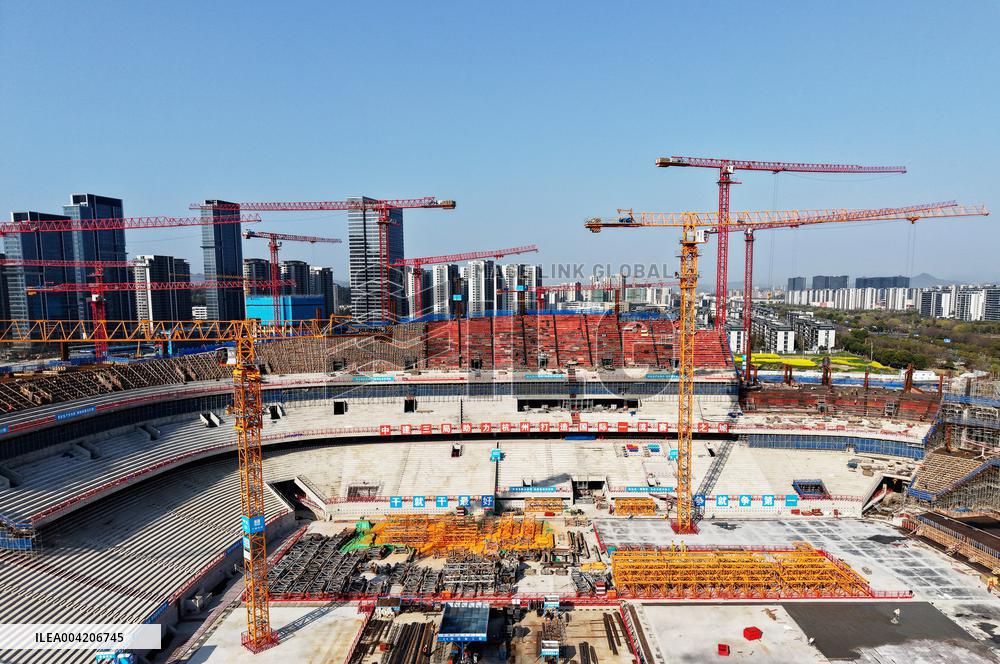 Zhejiang's First Large-scale Professional Football Stadium Const