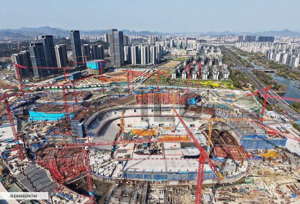 Zhejiang's First Large-scale Professional Football Stadium Const