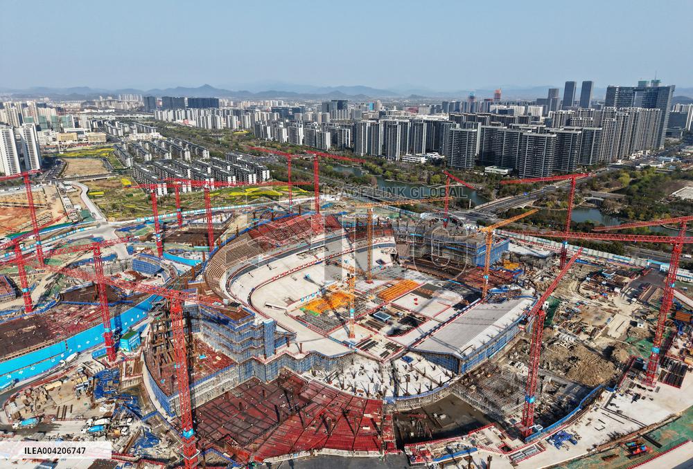 Zhejiang's First Large-scale Professional Football Stadium Const