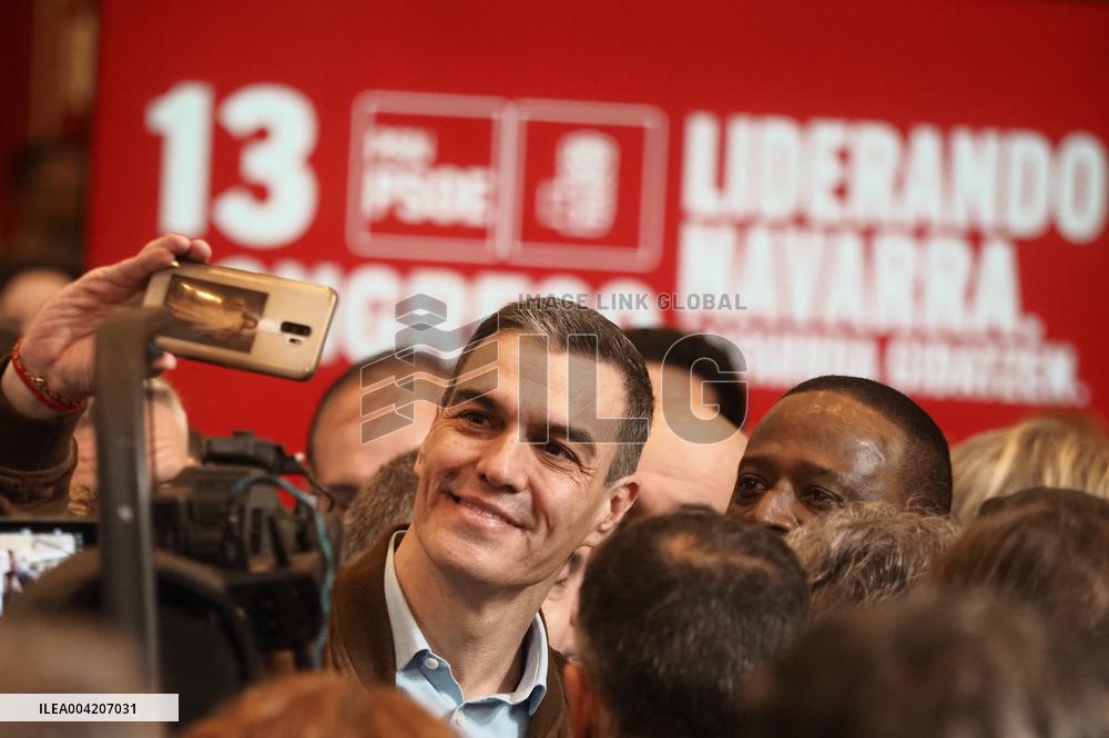 Pedro Sanchez attends the 13th Congress of the PSN in Pamplona - Spain