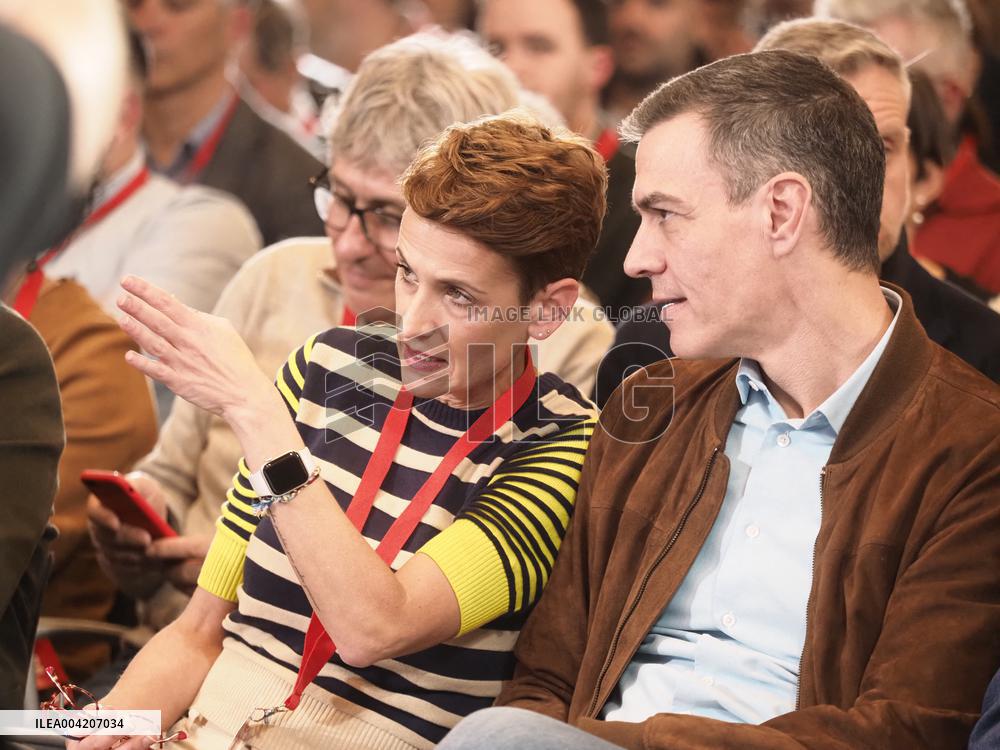 Pedro Sanchez attends the 13th Congress of the PSN in Pamplona - Spain