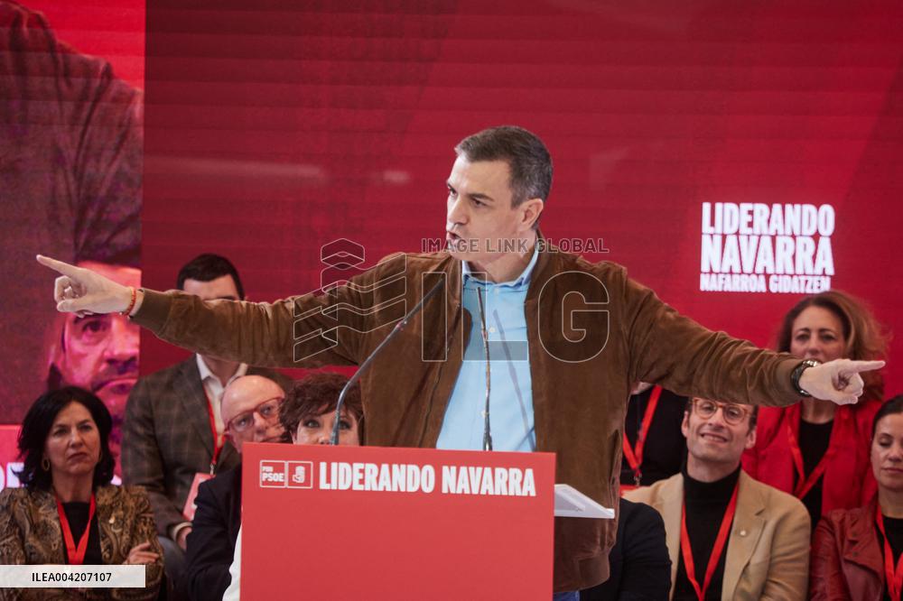 Pedro Sanchez attends the 13th Congress of the PSN in Pamplona - Spain